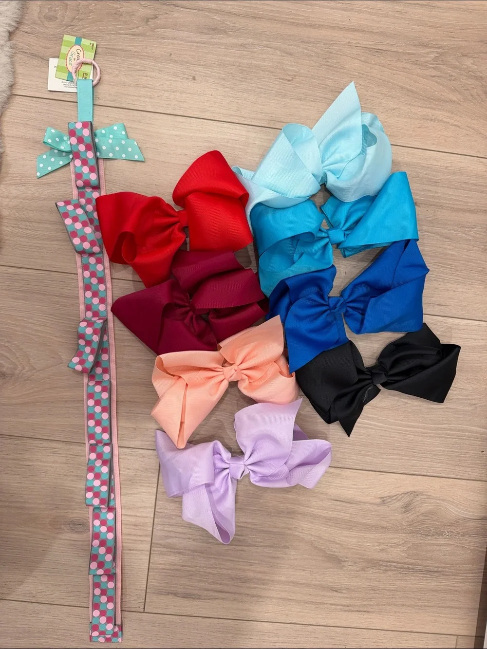 Assorted Girls Hair Bows - Multi Color Pack 8